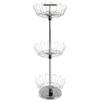 lavish Home Rotating Shoe Rack – 3-Tier Shoe Tower Holds 18 Pairs
