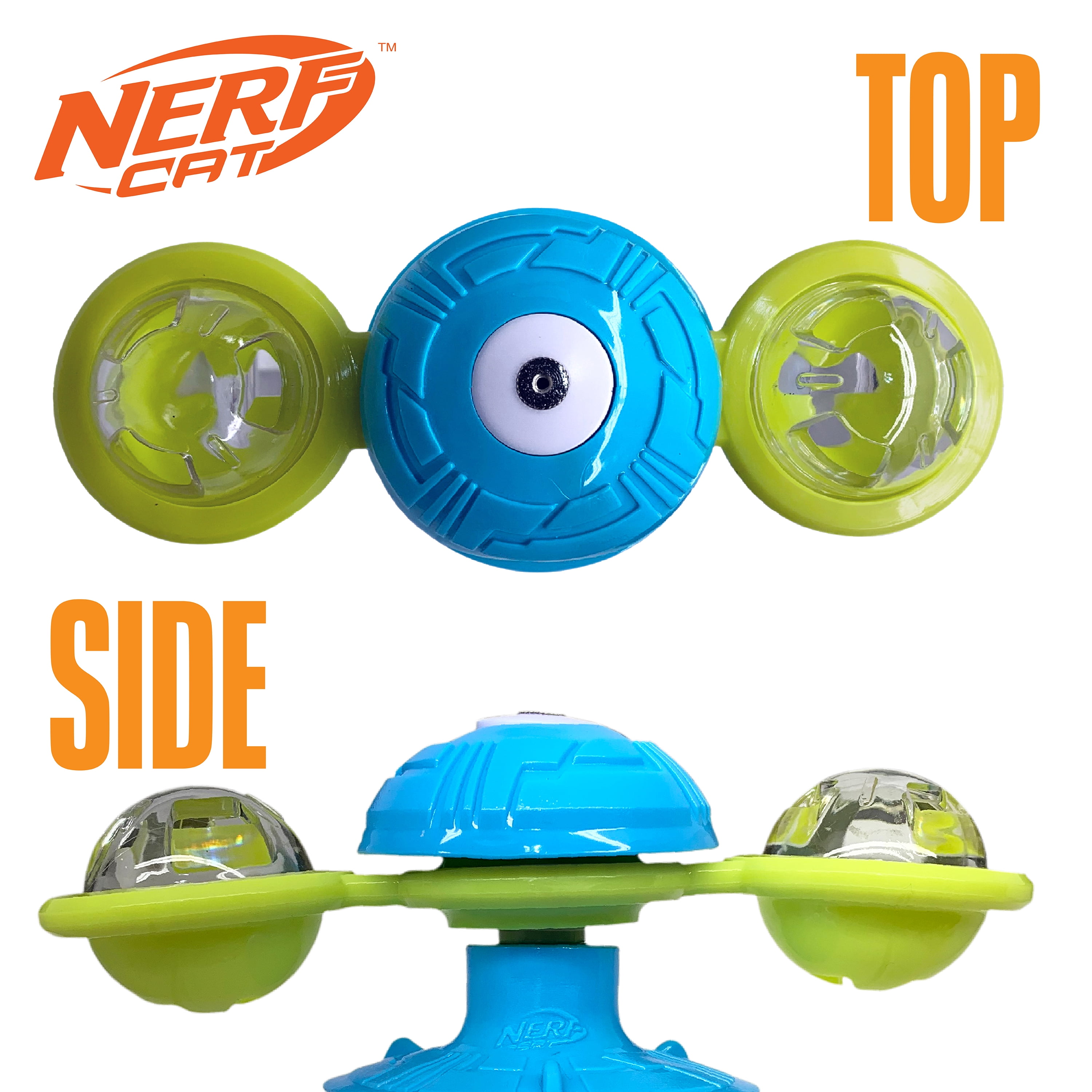 Nerf Cat LED Light Up Rattle Spinner with Bell Cat Toy - Walmart.com