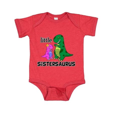 

Inktastic Little Sistersaurus Gift Baby Girl Bodysuit