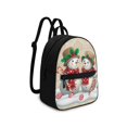 thumbnail image 2 of Eheartsgir Christmas Mini Backpack with Snowman Pattern, Zipper Closure Polyester Daypack for Hiking and Work, Adjustable Strap Travel Backpack for Women, 2 of 8