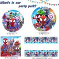 thumbnail image 3 of Spider Superhero Themed Birthday Party Supplies, Spider Superhero Party Decorations Party Tableware Sets - Spider Superhero Birthday Plates, Tablecloths, Banners and Other Party Decorations, 3 of 7