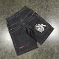 thumbnail image 2 of JNCO Pantalones cortos Y2K Hip Hop 2023 Harajuku gótico bolsillo pantalones vaqueros sueltos pantalones cortos hombres, 2 of 5