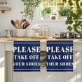 thumbnail image 4 of Blue Letter Kitchen Towels Set of 2, Modern Minimalist White Text Striped Absorbent Dish Towels for Kitchen, Microfiber Hand Towel, Quick Drying Tea Towel for Cleaning Decorative Dishcloths, 4 of 7