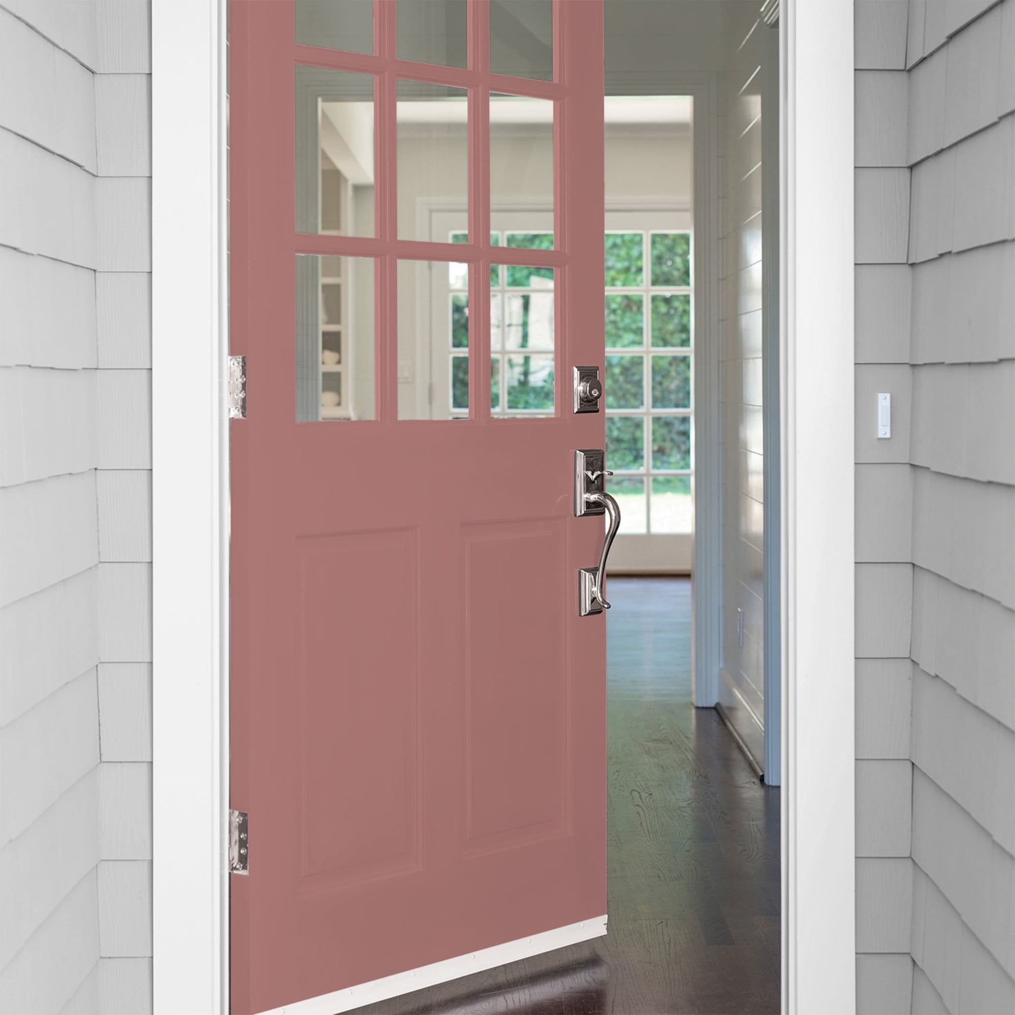Glidden HEP Cinnamon Diamonds / Rose Pink Satin Exterior Paint with Primer, 1 Quart