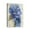 Bleu et Blanc-5, variante sur Chef-D'œuvre Floral Bleu Marine - Peintures de Fleurs Abstraites Vintage sur Toile pour Murs de Salle de Bain et Chambre, Décor Chic, 12x16 Pouces