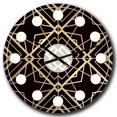 thumbnail image 1 of Designart 'or et Noir Art Déco Motif Milieu du Siècle Moderne Horloge Murale, 1 of 4