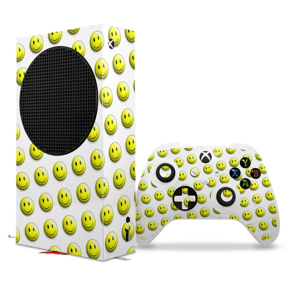 WraptorSkinz Skin Wrap compatible with the 2020 XBOX Series S Console and Controller Smileys (XBOX NOT INCLUDED)