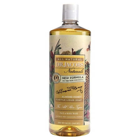 Honey Almond Scent - Dr. Jacobs Naturals Face & Body Wash, Almond Honey, 32 Ounce