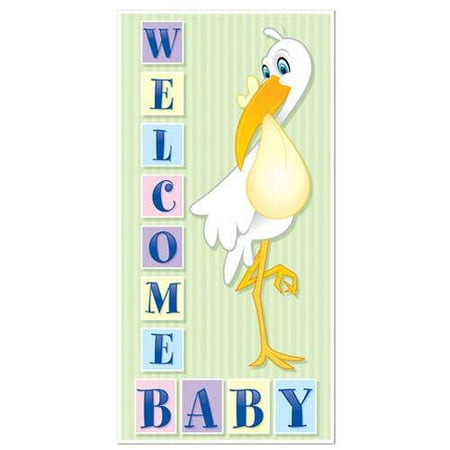 UPC 034689570929 product image for Baby Shower Welcome Baby Door Poster (1ct) | upcitemdb.com