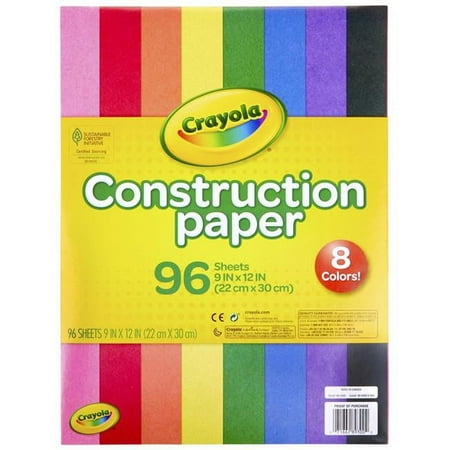 Crayola 2020893 9 x 12 in. Construction Paper Pad with 96 Sheets  Assorted Color. 4 pack 