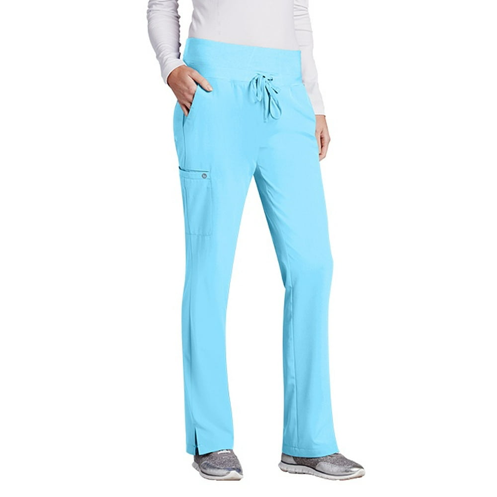 Barco One Barco One Women's 5Pocket Knit Waistband Flare Scrub Pant