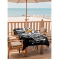 thumbnail image 2 of 60x102 Inch Outdoor Tablecloth with Umbrella Hole Zipper Rectangle Crystal Chandelier Rectangular Tablecloths Outside Waterproof Candle Abstract Luxury Modern Patio Table Cloth Cover for Picnic Party, 2 of 8