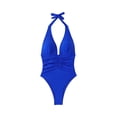 thumbnail image 2 of Ladies Swimsuits, Womens Swimsuits, One Piece Bathing Suit, Women One Piece Swimsuits, Tummy Control Swimsuits for Women One Piece Bathing Suit Push Up Slimming Swimwear, Blue M, 2 of 7