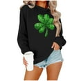 thumbnail image 5 of St. Patrick's Day Sweatshirt, Women Long Sleeve Round Neck Sweatshirt, Women's Casual St. Patrick's Day Printed Sweatshirts Tops Comfortable Crew Neck Long Sleeved Hoodie Sweatshirt, 5 of 6