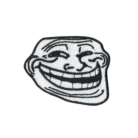 Troll Face Emoji Meme Iron On Applique Patch - Walmart.com
