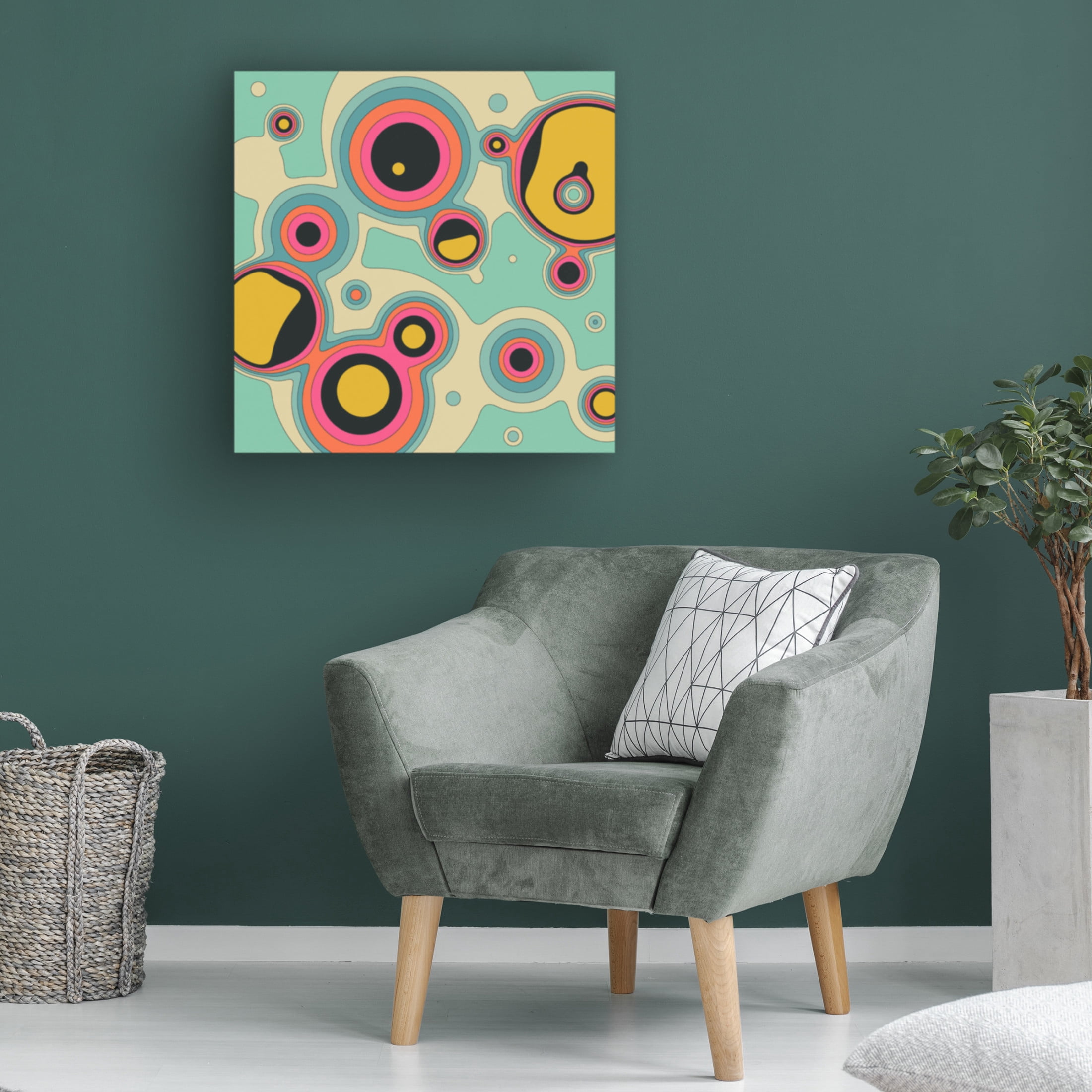Trademark Fine Art Jazzberry Blue Fluid Geometrics 3 Canvas Wall Art