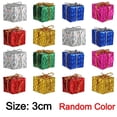 thumbnail image 3 of 180-12 piezas Mini cajas de regalo de espuma de Navidad Adornos colgantes para árbol de Navidad Cajas de regalo Decoraciones para fiestas de Año Nuevo de Navidad al por mayor, 3 of 5