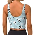 thumbnail image 3 of Kdxio Cute Panda Bear Print Workout Crop Tank Top for Women Racerback Yoga Tank Tops Athletic Sports Shirts Exercise Undershirts, 3 of 9