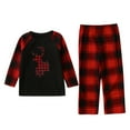 thumbnail image 3 of jsaierl Matching Family Pajamas Sets Christmas PJ's with Deer Printed Tee and Plaid Bottom Loungewear, 3 of 8