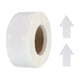 thumbnail image 1 of Flecha Pegatina Etiquetas 500 Cuenta/Rollo 1.3x2 Pulgadas Blanco Adhesivo Flecha Forma Letreros para Recortes Álbum Bricolaje Artesanía Organizar Inventario, 1 of 7