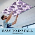 thumbnail image 5 of 3 Pack Purple Moroccan Fluorescent Light Covers for Ceiling Lights Abstract Gradient Gold Purple Geometric Magnetic Ceiling Light Covers Overhead Light Filters for Office Classroom Home, 5 of 9