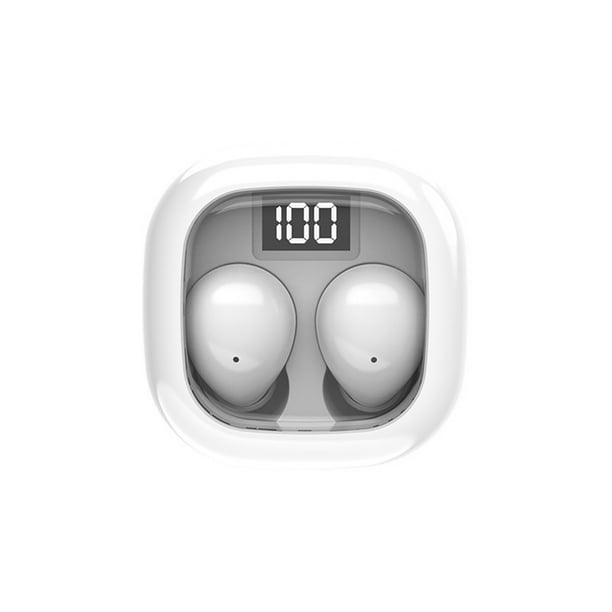 SK19 Auriculares mínimos Bluetooth inalámbrico, auriculares pequeños, auriculares inalámbricos para dormir ipx5 canal auditivo impermeable,Blanco