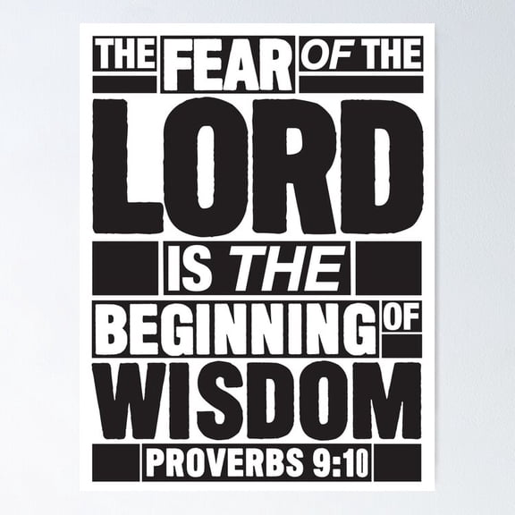 Poster Proverbs Fear Of The Lord Poster - No Framed, Vintage Wall Art, Hot Trend!, 8x12
