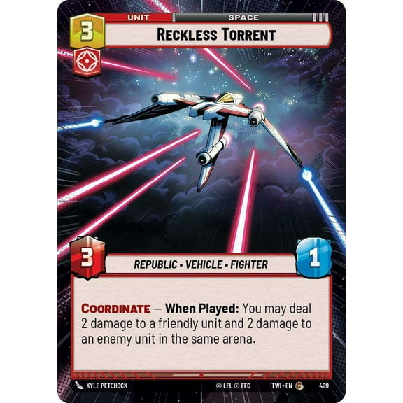 Star Wars: Unlimited Twilight of the Republic Common Reckless Torrent #429 (Hyperspace)