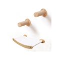thumbnail image 1 of 3pcs/Set Cat Wall Furniture (Solid Wood Cat Hammock*1 + Cat Climbing Column*2), Solid Wood Cat Wall Shelf Set Used For Play, Climbing, And Rest, Easy-, 1 of 5