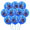 thumbnail image 3 of Globos de látex de la princesa Frozen de para niñas, decoración de fiesta de cumpleaños, juguetes para niños, suministros de cumpleaños para bebés, 10 piezas（style-8 12 pulgadas, 3 of 5
