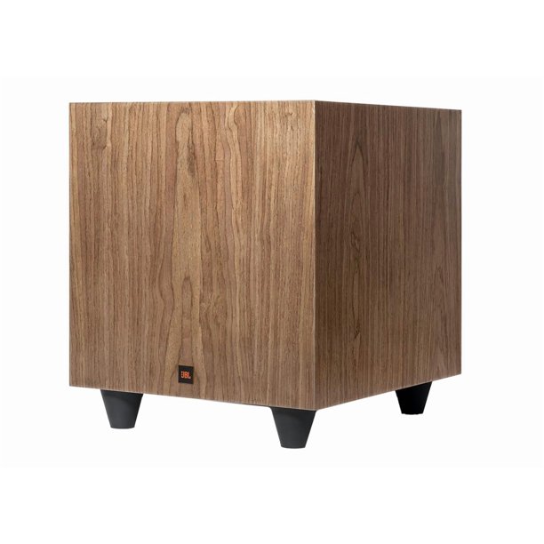 Subwoofer JBL L10cs de 10 pulgadas con encendido hacia abajo, 11,3 kg, nogal, 120/220 V