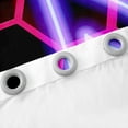 thumbnail image 5 of Musical Notes Blackout Curtains Black Purple Curtains, Neon Gradient Honeycomb Curtains & Drapes Music Theme Living Room Curtains, Glowing Pink Hexagon Window Curtains Popstar Bedroom Decor, 5 of 6