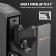 thumbnail image 3 of BENTISM Mounted Safe 3 Quick Access Ways of Fingerprints, Passwords and Keys, Handgun Safe for 1 Pistol for Home, Bedside, Nightstand, Wall, 3 of 8