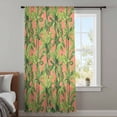 thumbnail image 4 of Palm Tree Tropical Sheer Curtains 63 Inches Long, Pink Summer Green Botanical Light Filering Curtains, Breathable Simi Curtain Privacy Drapes for Living Room Bedroom Lightweight Window Treatment, 4 of 9