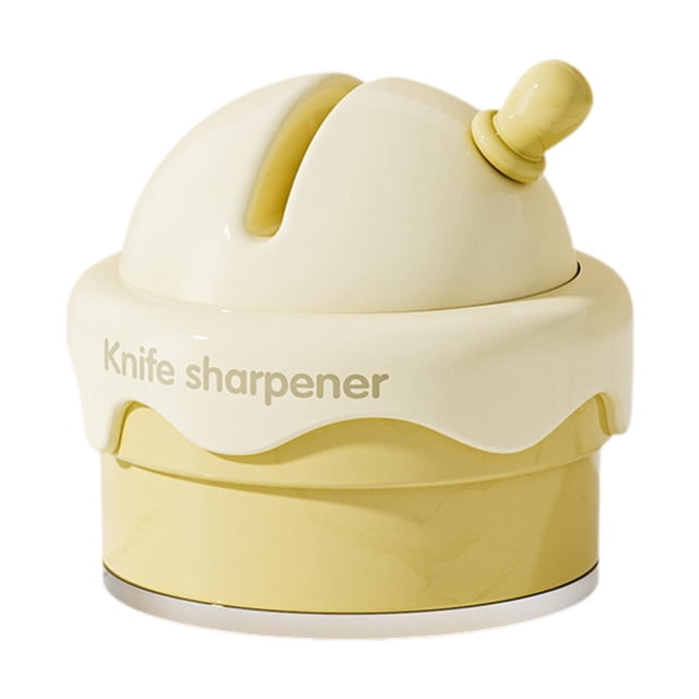 Afilador de cuchillos, accesorio para afilar navajas de bolsillo, sistema portátil con succión Amarillo