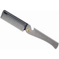 thumbnail image 1 of Peigne à Barbe, Peigne de Mise en Forme à Moustache Pliable avec Poche en Acier Inoxydable Peigne Rond Dents Peigne à Barbe (Noir + Placage en Acier Inoxydable), 1 of 8