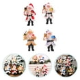 thumbnail image 4 of KAKOWELY Christmas Santa Claus Ornaments Red Resin 4Pcs Small Reindeer Figures, 4 of 8