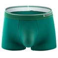 thumbnail image 3 of Jinhomg Cooling Boxer Briefs for Men Soft Comfortable Ice Silk Underwear Quick Dry Breathable Boxers Daily Wear Winter Saving Green L, 3 of 4