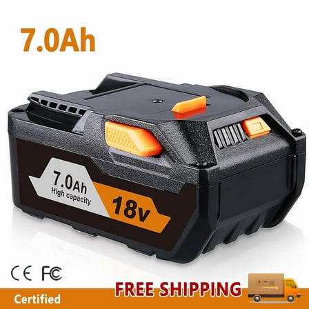 7.0Ah R840087 Replacement For Ridgid 18V Tools Battery Compatible with 18V Battery