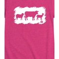 thumbnail image 3 of Case IH - Farm Animal Sketchy - Girls Fitted Short Sleeve Graphic T-Shirt, 3 of 5