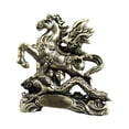 thumbnail image 3 of Estatua de caballo de latón, figura de caballo, adorno, escultura artística del zodiaco Feng Shui Estilo F, 3 of 9