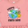 thumbnail image 4 of Inktastic Happy Earth Day Cute Smiling Planet Earth with Tree Girls Toddler Dress, 4 of 5