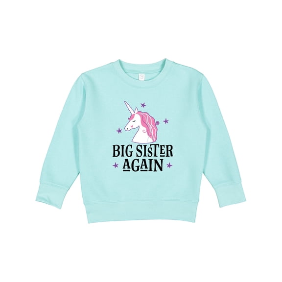 Inktastic Big Sister Again Unicorn Toddler Sweatshirt
