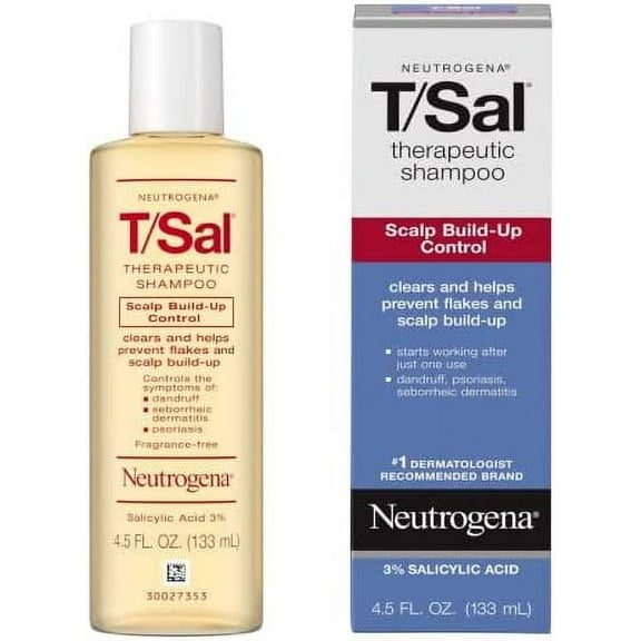 Neutrogena T/Sal Therapeutic Shampoo, Scalp Build-up Control 4.5 fl oz Pack of (1)
