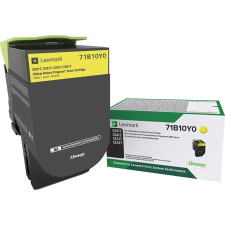 - Lexmark, LEX71B10Y0, Toner Cartridge, 1 Each