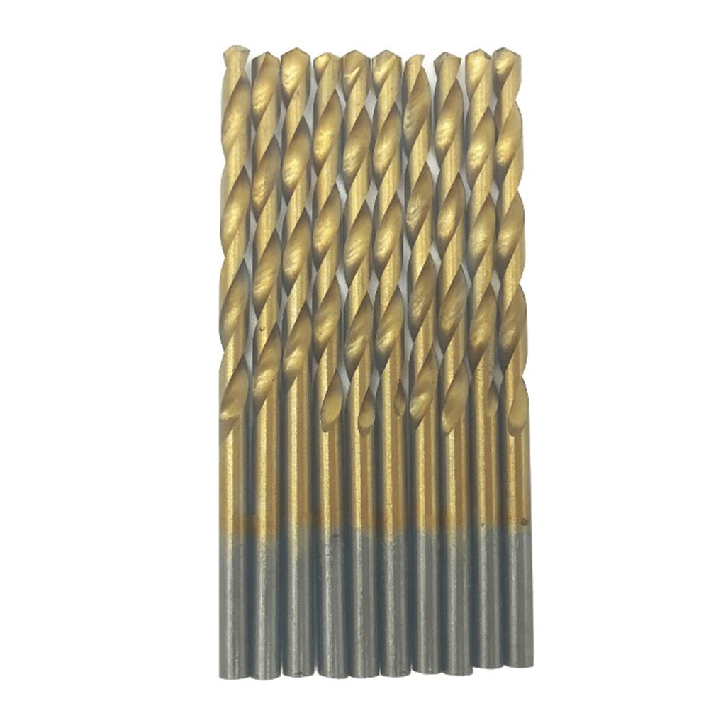Iron Box packing 99PCS HSS Twist Drill Bits Set 1.5-10mm Titanium Coated Surface 118 Degree For Drilling woodworking professional Color : Iron box pack