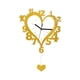 thumbnail image 2 of Reloj de pared con números arábigos, moderno, acrílico, movimiento silencioso, forma de corazón Oro, 2 of 9