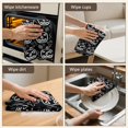 thumbnail image 6 of 2 Pcs Funny Kitchen Towels,Halloween Doodle Pumpkin Pattern Microfiber Dish Towels,Kitchen Tea Towels,Kitchen Towel Set (18" X 26"), 6 of 7