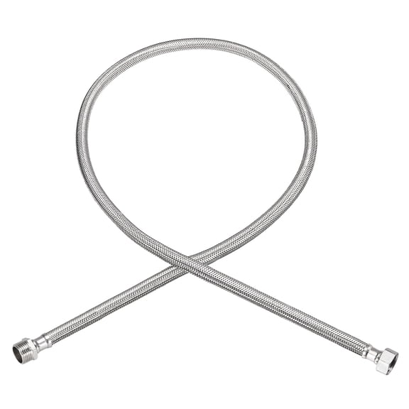 Uxcell 47" Faucet Supply Line Connector, G1/2 Female x G1/2 Male 304 Stainless Steel Water Supply Hose