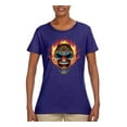 thumbnail image 2 of Flaming Laughing Fierce Clown | Womens Cars and Trucks Graphic T-Shirt, Purple, Medium, 2 of 3